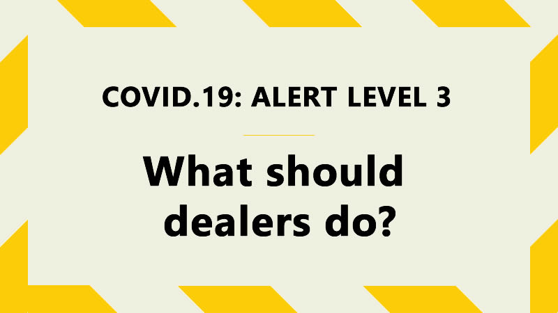 covid level 3 car dealers